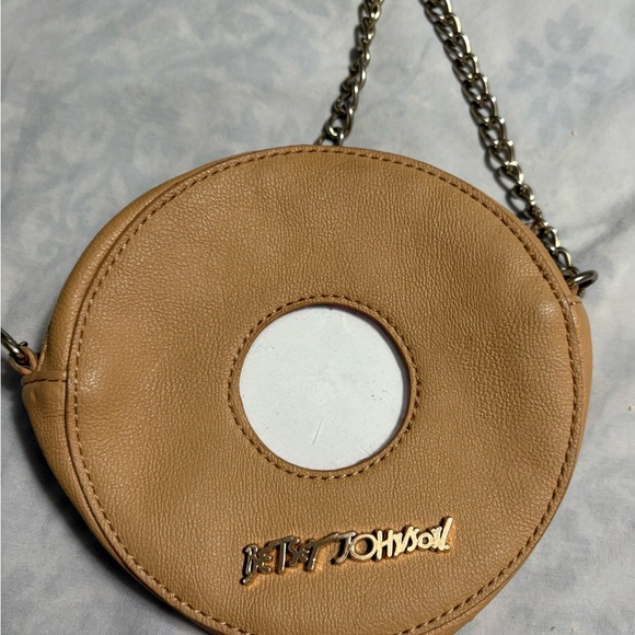 Betsey Johnson Pink Tan Donut Crossbody Bag - Picture 5 of 8
